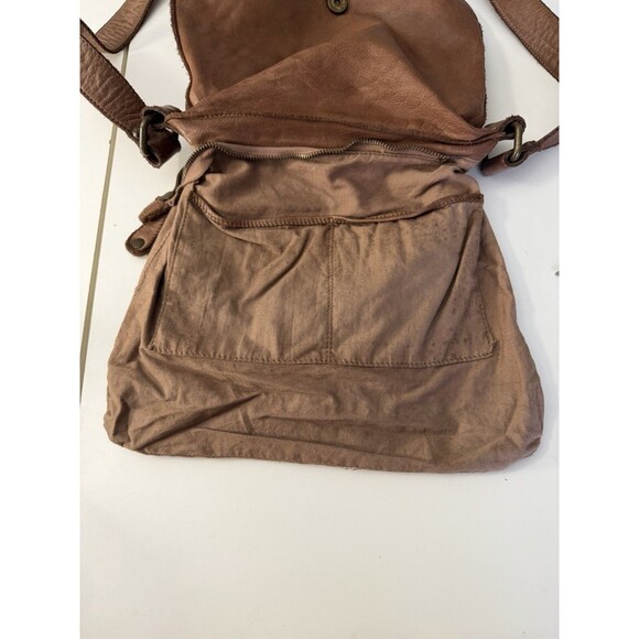 Civico93 Italian Woven Leather Crossbody Shoulder Bag Brown Boho Purse Handbag - Picture 13 of 14